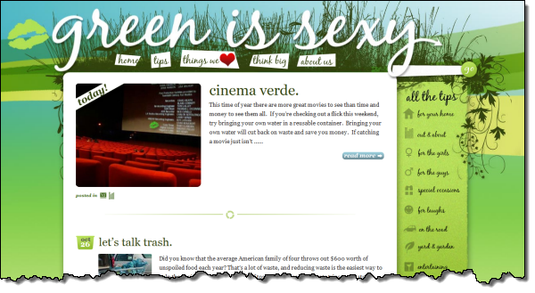 Green Is Sexy website