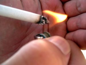 Lighting a Cigarette